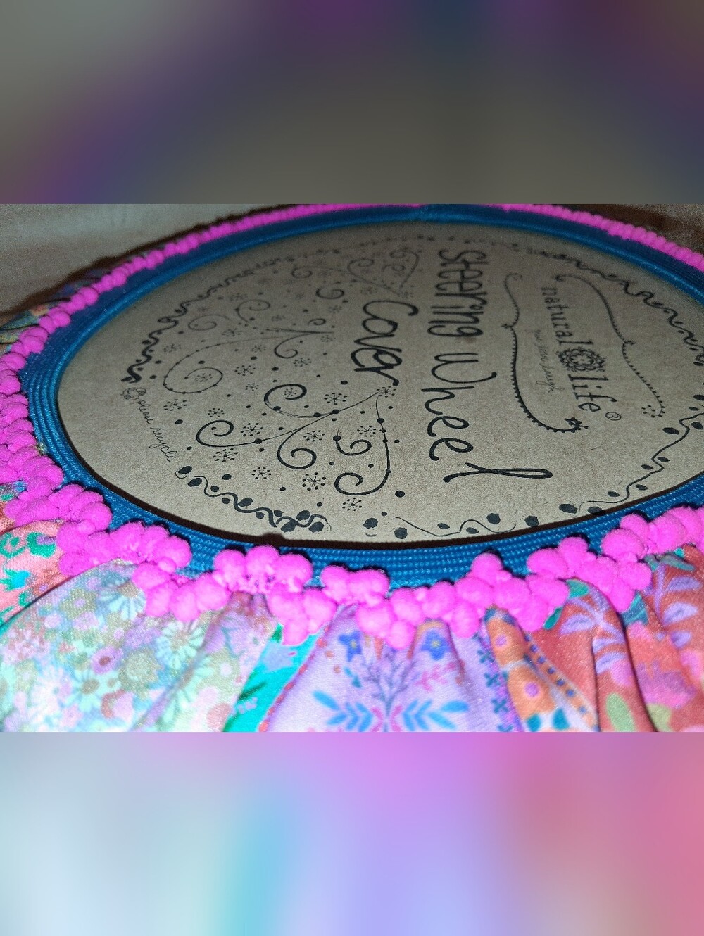 Natural Life Steering Wheel Cover — Multicolor Bohemian - Picture 3 of 5